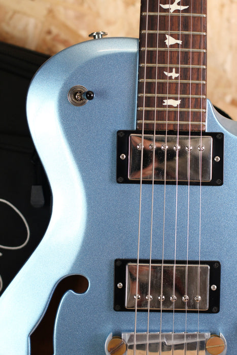 2015 PRS S2 Singlecut Semi Hollow - Ice Blue Fire Mist - Gig Bag