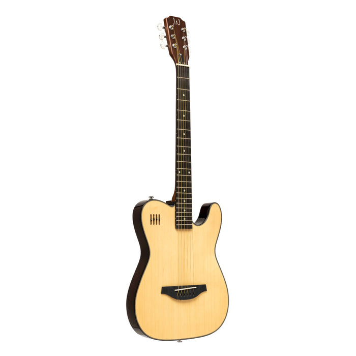 James Neligan Solid Body Electro Acoustic Cutaway EW3000CN - Natural - Guitar Warehouse