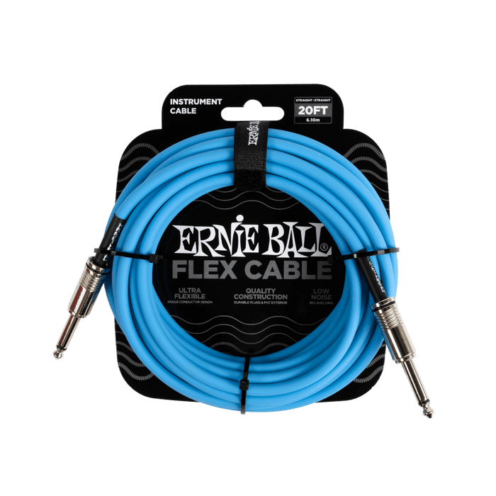 Ernie Ball Flex Instrument Cable - 20ft Blue