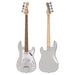 Metallic Silver Rapier Symphonic Bass Guitar