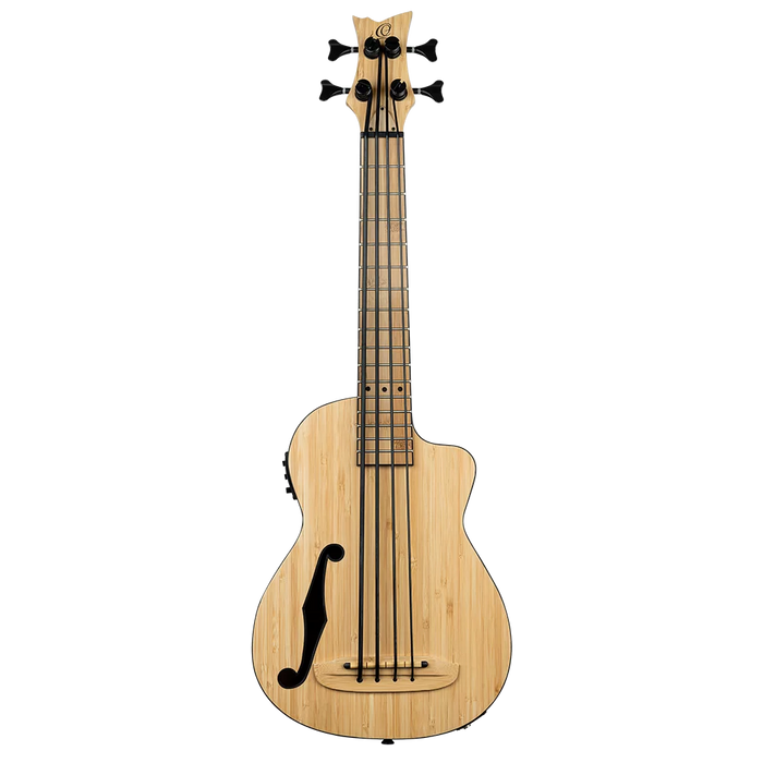 Ortega 4-String Short Scale Uke Bass Solid Bamboo Natural - RUNAB-UB