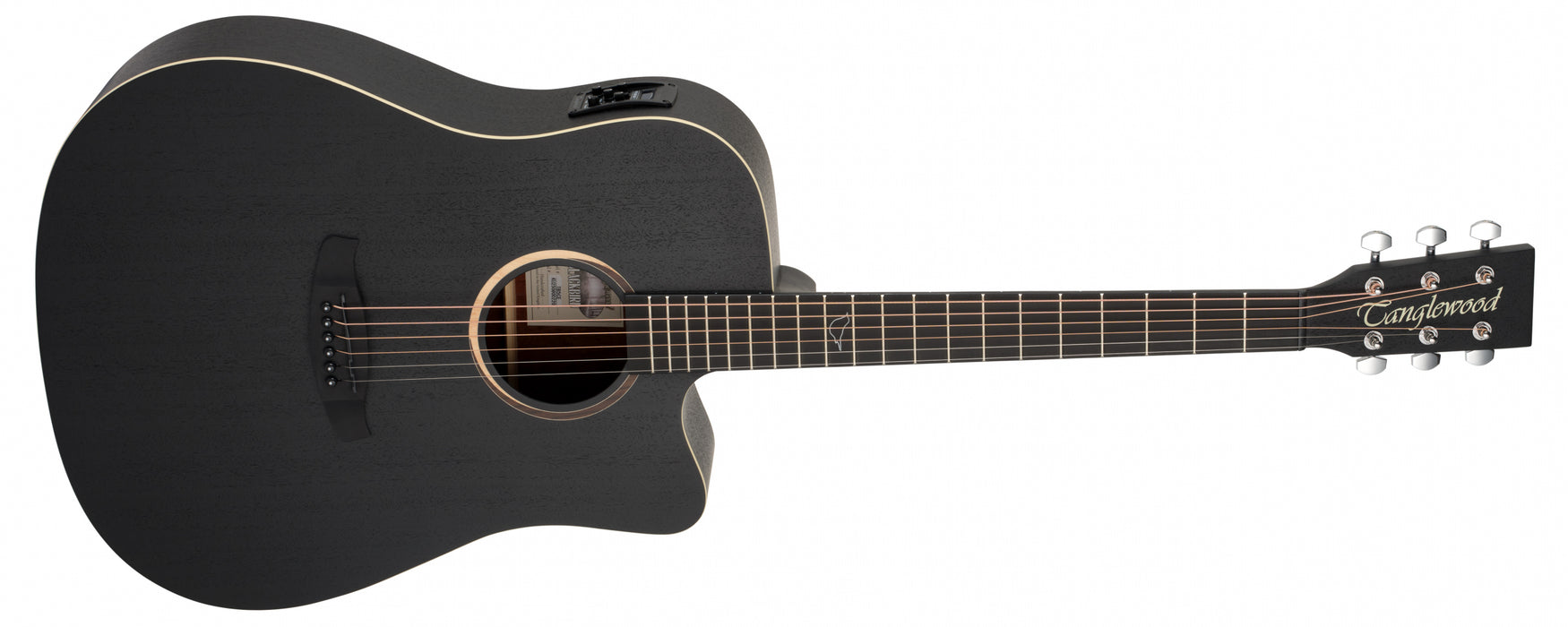 Tanglewood Blackbird 	Dreadnought Cutaway Electro Acoustic Smokestack Black Satin TB5CE (Copy)