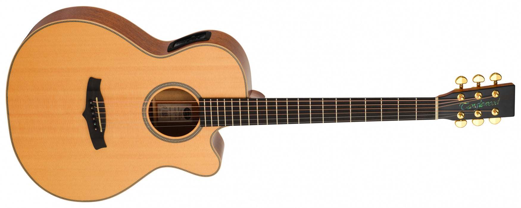 Tanglewood Handmade in UK Limited Edition - All Solid Wood Electro Acoustic Super Folk Cutaway | Limited Edition