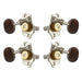 Grover U98 Series Sta-Tite Geared Ukulele Pegs (Set of 4) ~ Nickel ~ Rosewood Buttons