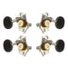 Grover U99 Series Sta-Tite Ukulele Pegs (Set of 4) ~ Nickel ~ Ebony Buttons