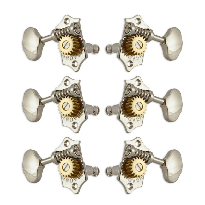 Grover STA-TITE Machineheads ~ 3+3 ~ Vertical ~ Nickel