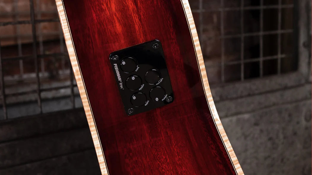 Faith Neptune Blood Moon Electro Acoustic Guitar w/Hardcase - Cutaway - Solid Trembesi