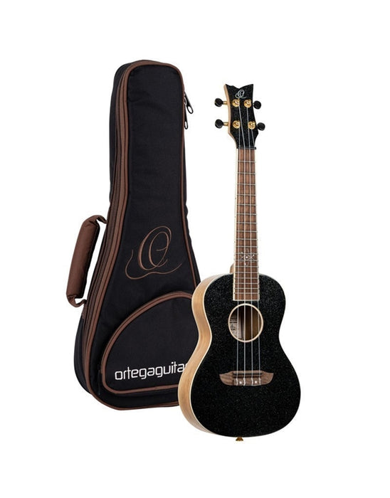 ORTEGA RUEL-MBK Ukulele Concert Metallic Black with Gig bag