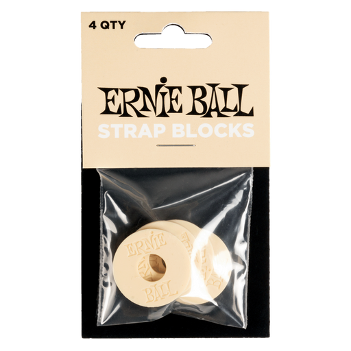 Ernie Ball Strap Blocks Locks | Rubber - Cream - Guitar Warehouse