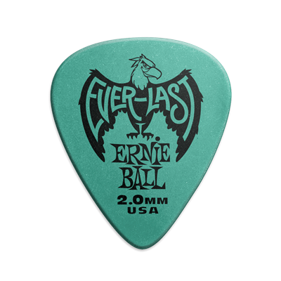 Ernie Ball 2.00mm Teal Everlast Picks 12 Pack - Guitar Warehouse