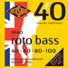 Rotosound RB40 Roto Bass 40 Medium Gauge Nickel Bass Guitar Strings 40-100 - Guitar Warehouse