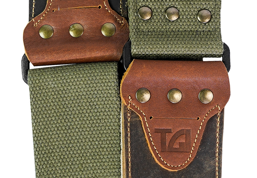 TGI Guitar Strap Woven Green - Premium