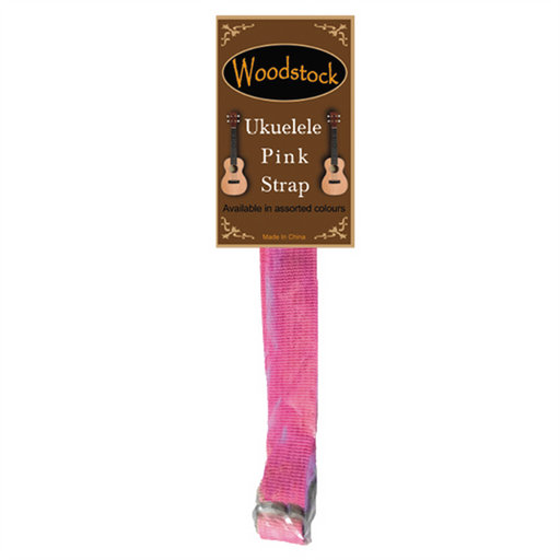 Woodstock Ukulele Strap - Pink - Guitar Warehouse