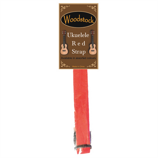 Woodstock Ukulele Strap - Red - Guitar Warehouse
