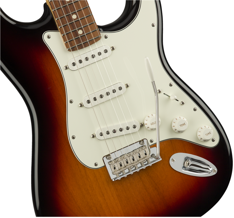 Fender Player Stratocaster®, Pau Ferro Fingerboard, 3-Color Sunburst - Guitar Warehouse