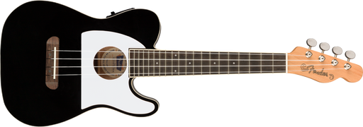 Fender Fullerton Tele® Concert Ukulele - Black - Guitar Warehouse