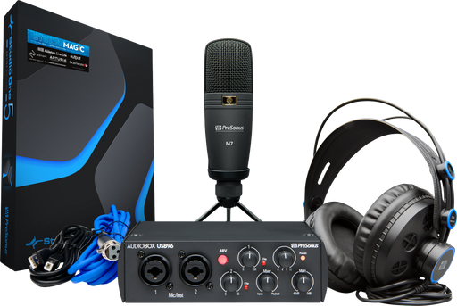 PreSonus® AudioBox® USB® 96K Studio - 25th Anniversary Edition Recording Bundle, Black, 100-120V - Guitar Warehouse