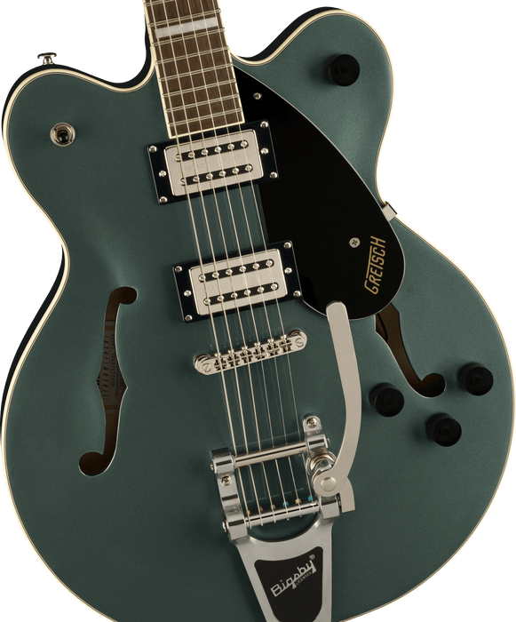 Gretsch G2622T Streamliner™ Center Block Double-Cut with Bigsby®, Laurel Fingerboard, Broad’Tron™ BT-2S Pickups, Stirling Green - Guitar Warehouse