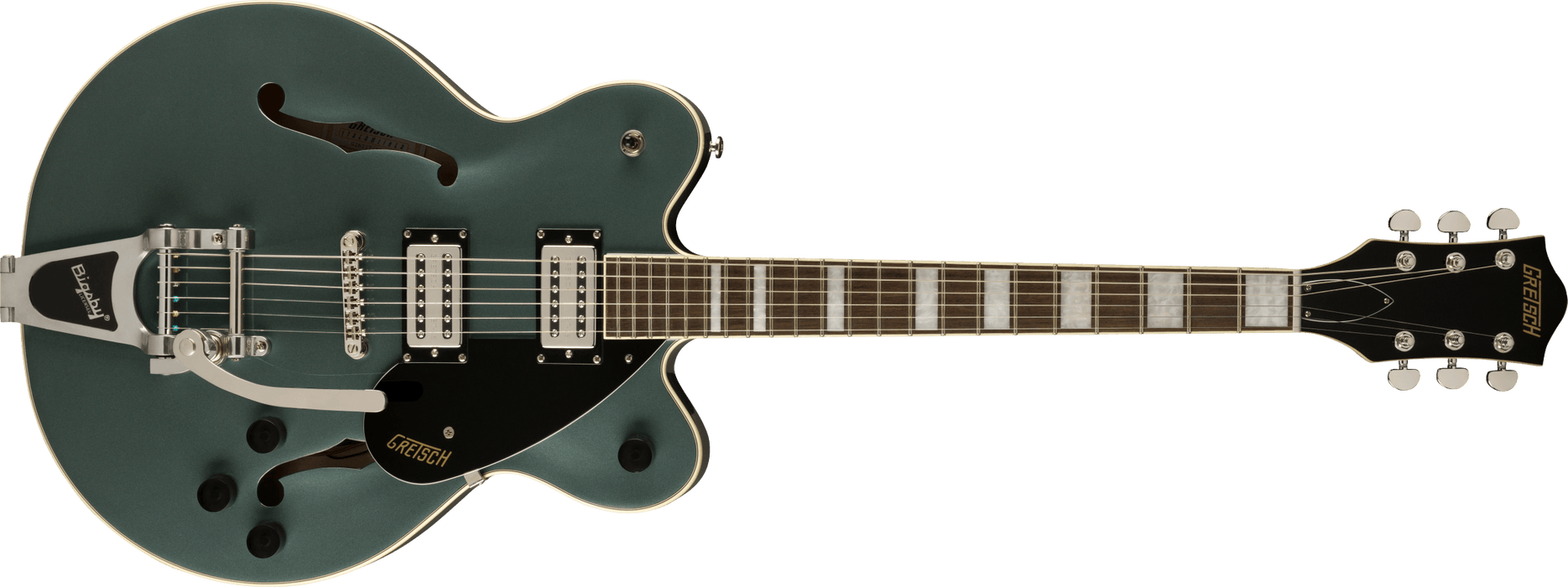 Gretsch G2622T Streamliner™ Center Block Double-Cut with Bigsby®, Laurel Fingerboard, Broad’Tron™ BT-2S Pickups, Stirling Green - Guitar Warehouse